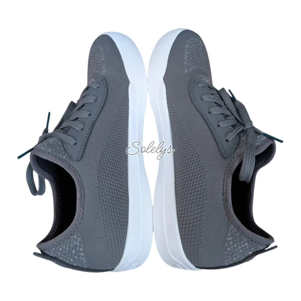 Vessi Weekend Womens 9 Concrete Grey White Waterproof Dyma-Tex Knit Sneaker